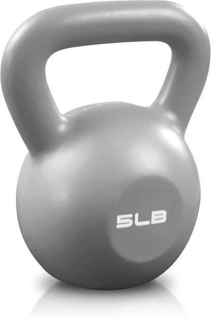 5lbs Kettlebell Set, Strength Training Kettlebells Weight Set for Women, Vinyl Coated Kettle Bell for Home Gym Workout Weight Lifting Equipment, Comfortable Grip Wide Handle Weights