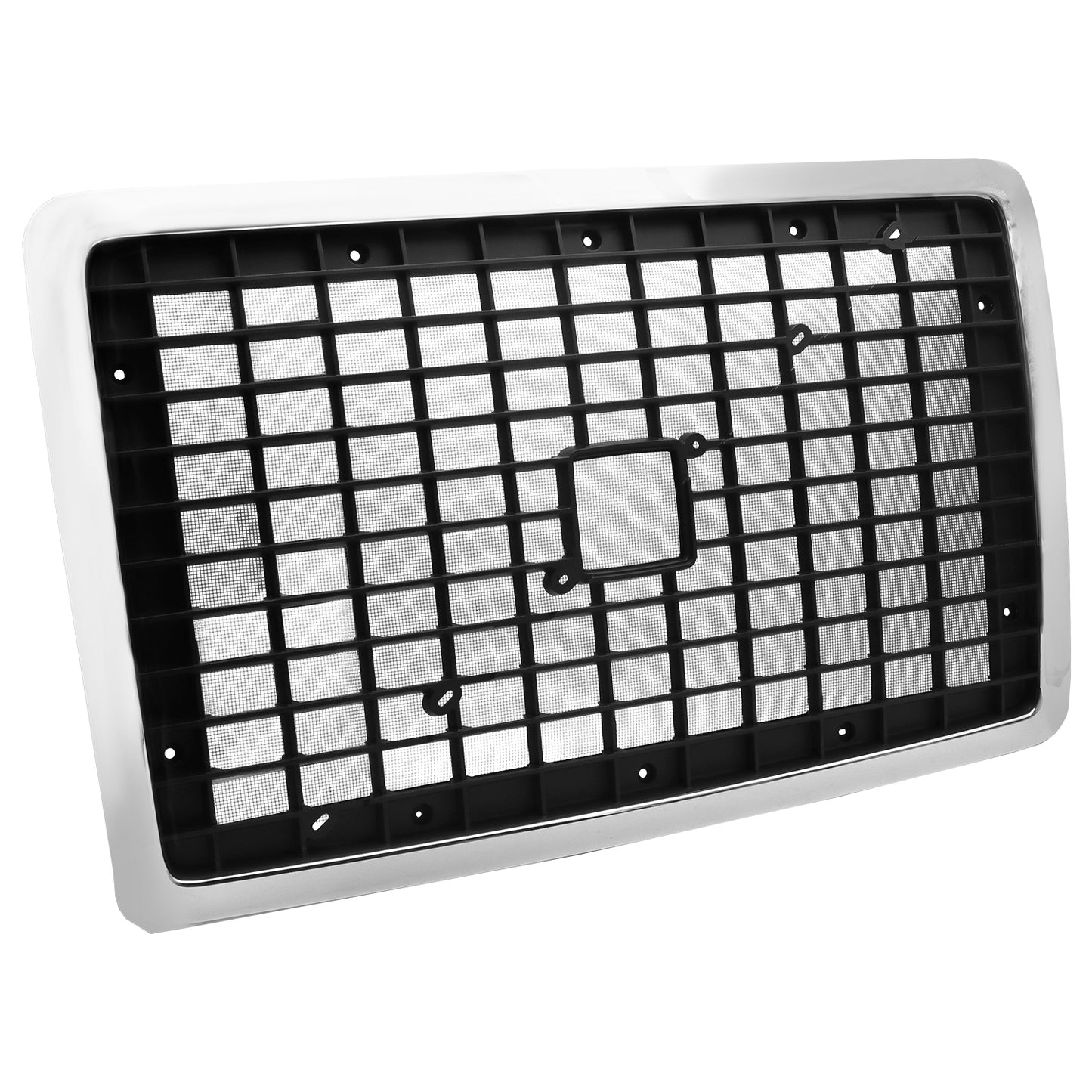 Chrome Front Grille Compatible With Volvo VNL Semi Trucks 2004-2017 With Bug Screen