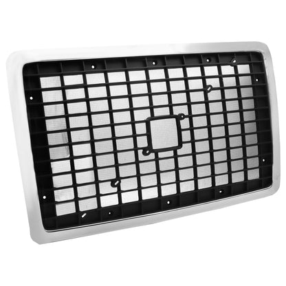 Chrome Front Grille Compatible With Volvo VNL Semi Trucks 2004-2017 With Bug Screen