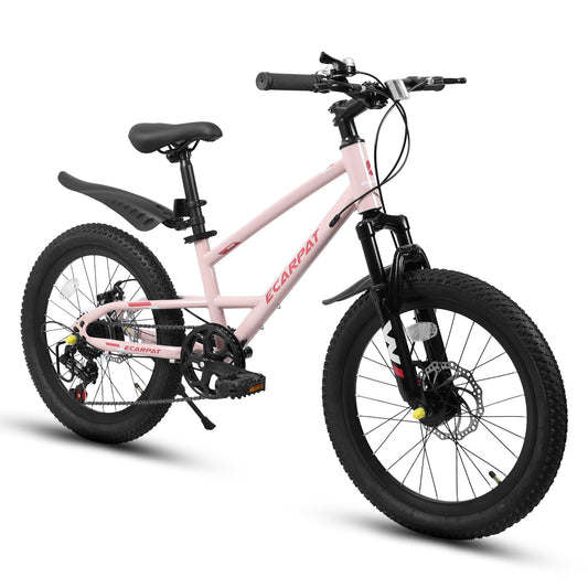 20 inch Mountain Kids Bike for Boys & Girls, Ages 6-12, 7-Speed with Front Suspension