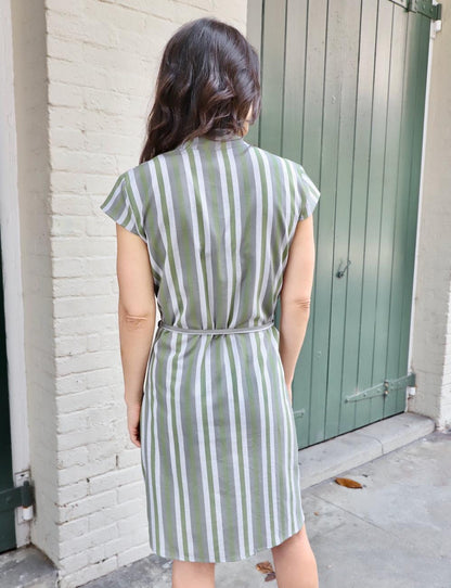 Earth Toned Organic Cotton Button Dress