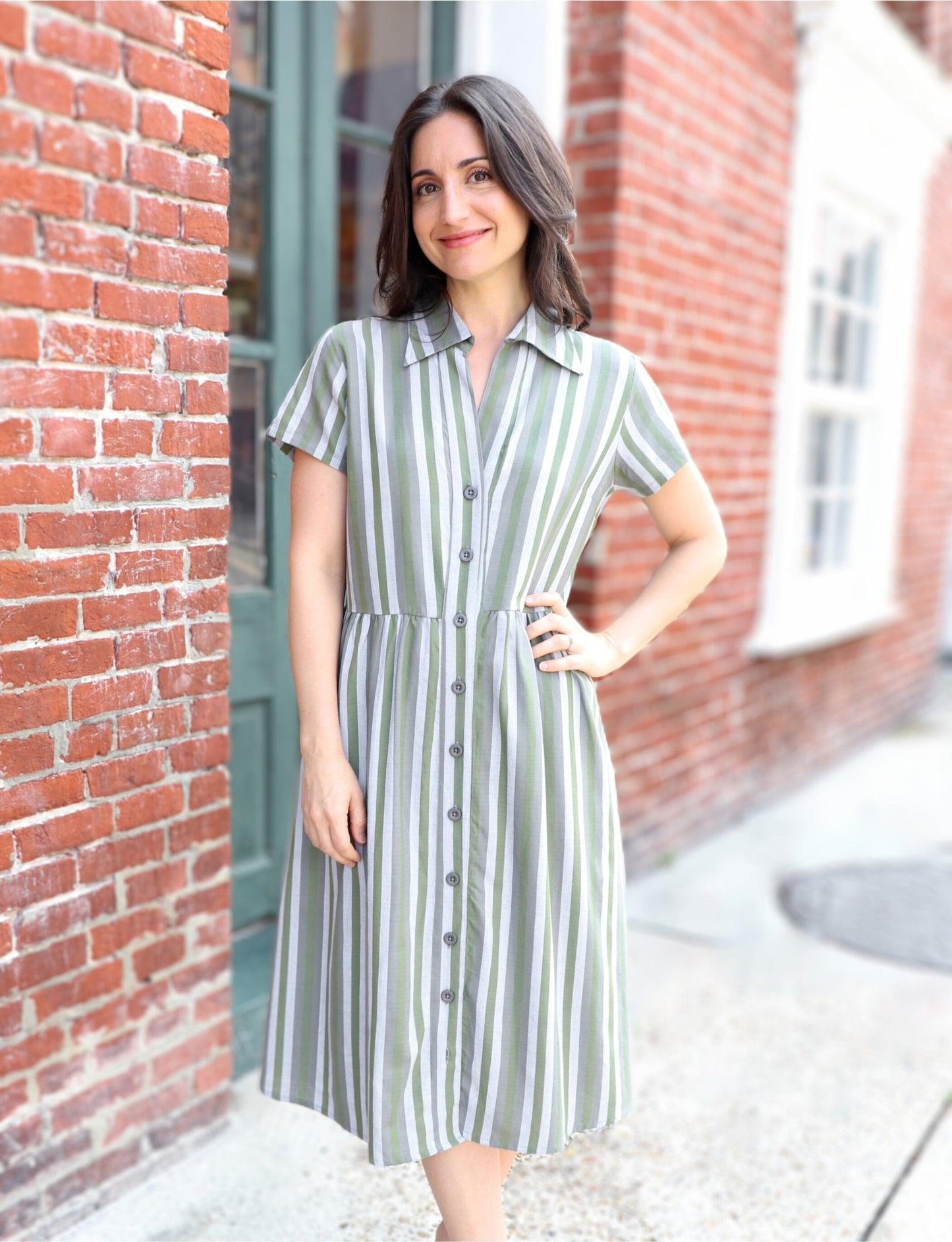 Earth Toned Organic Cotton Gardening Dress