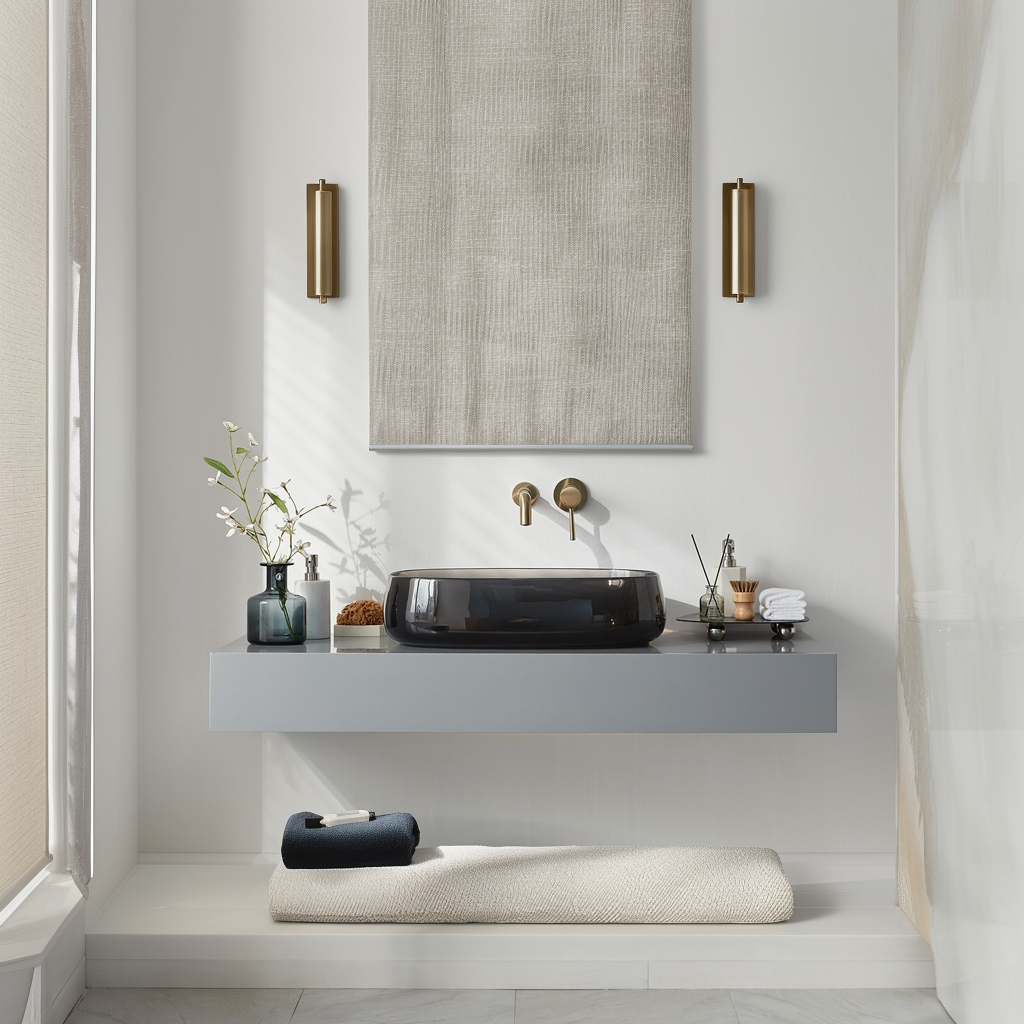 Vessel Sink Resin Bathroom Sink Modern Art Sink 25C66-black