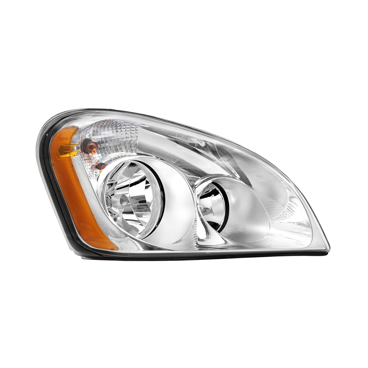 Chrome Headlights Compatible With 2008-2016 Freightliner Cascadia With Halogen Bulbs Passenger Side