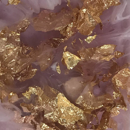 Gold Flake Eco-Resin Bar Necklace