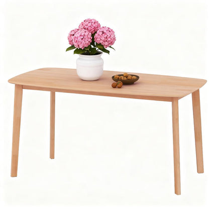 Dining Table for 6-7, Kitchen Table with Large Tabletop for Dining Room, Natural