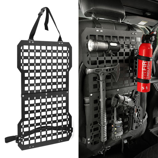 Universal Seat Back Molle Panel Organizer With Gun Holder