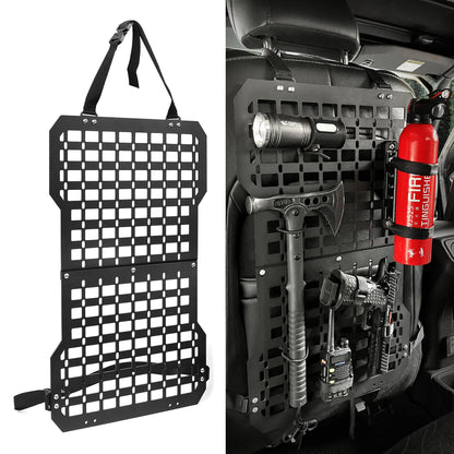 Universal Seat Back Molle Panel Organizer With Gun Holder
