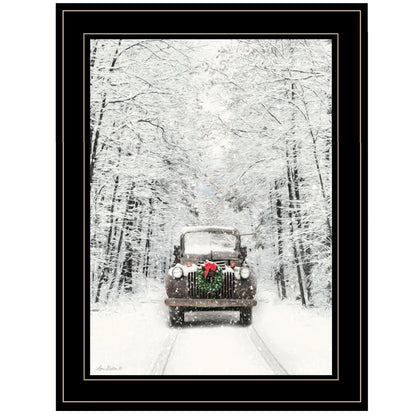 Trendy Decor 4U 'Antique Christmas' Framed Wall Art, Modern Home Decor Framed Print for Living Room, Bedroom & Farmhouse Wall Decoration by Lori Deiter