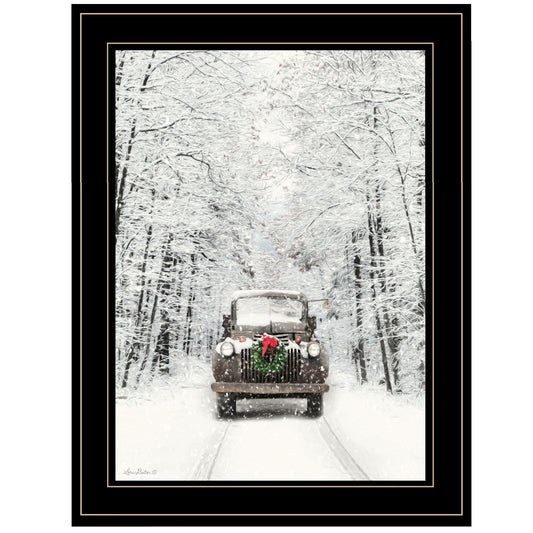 Trendy Decor 4U 'Antique Christmas' Framed Wall Art, Modern Home Decor Framed Print for Living Room, Bedroom & Farmhouse Wall Decoration by Lori Deiter