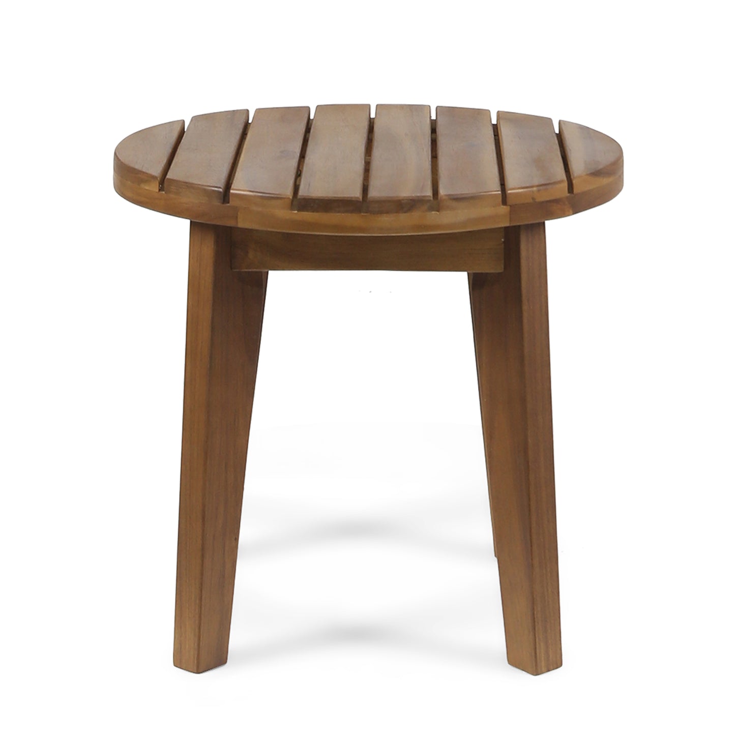 Outdoor Acacia Wood Side Table with Weather Resistance, Teak