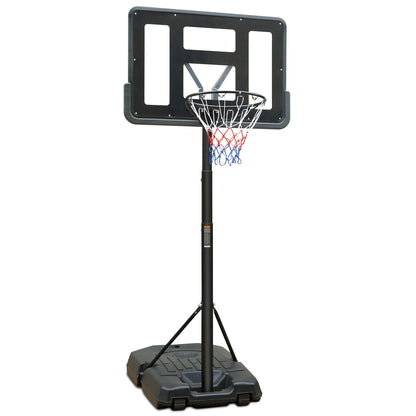 Portable Basketball Hoop Height Adjustable basketball hoop stand 6.5ft - 10ft with 44 Inch Backboard and Wheels for Adults Teens Outdoor Indoor