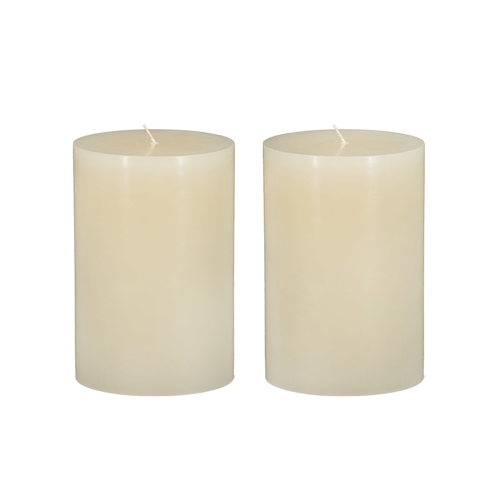 4x6' 2PK Unscented Soy Wax Candle, Ivory