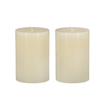 4x6' 2PK Unscented Soy Wax Candle, Ivory