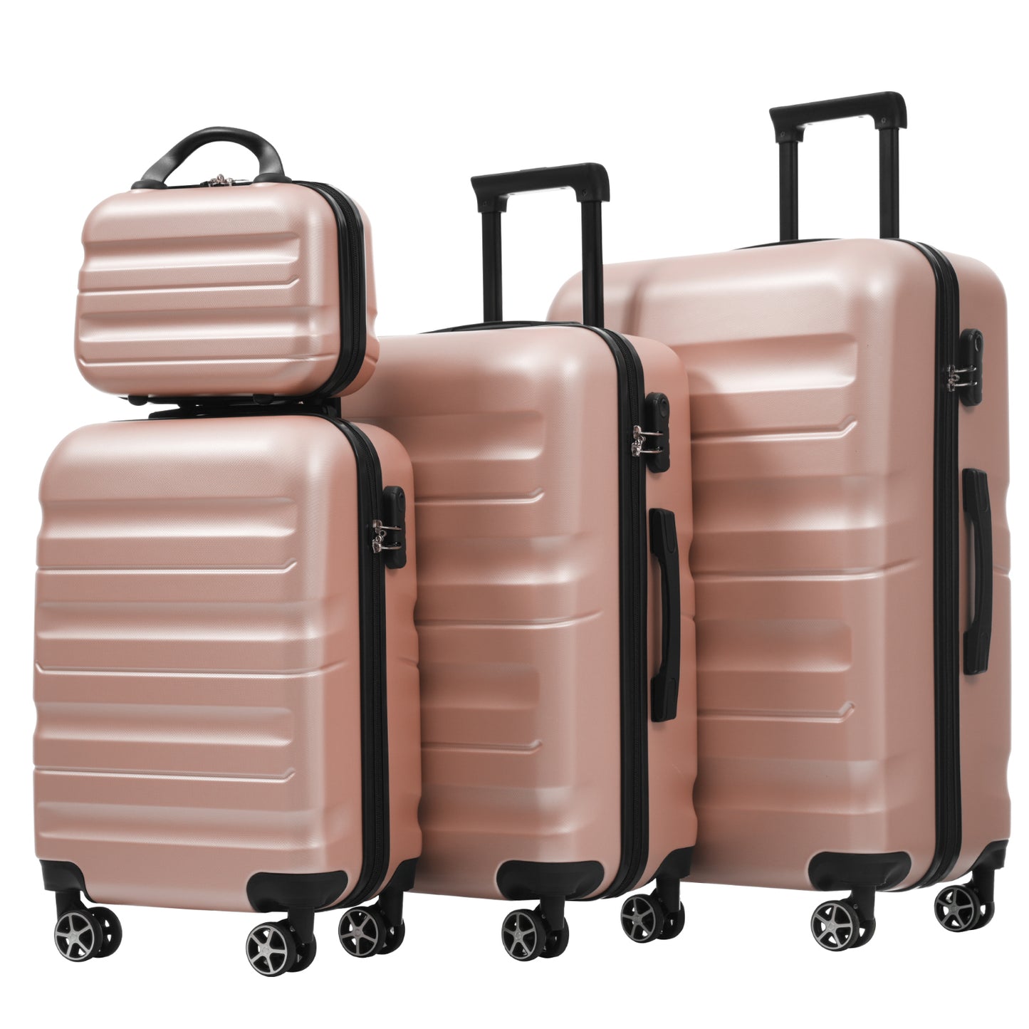 Hardshell ABS Luggage Set - Lightweight & Durable Suitcases with Dual Spinner Wheels, Carry-On & Check-In Sizes for Travel & Business