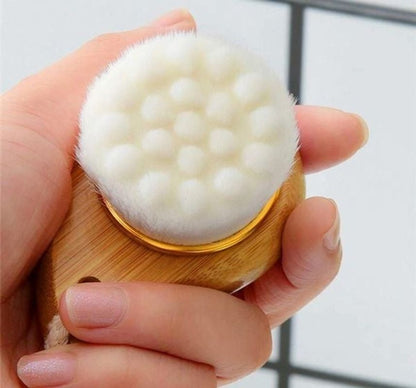 2-Pack Extra-Fine Facial Brush With Bamboo Handle