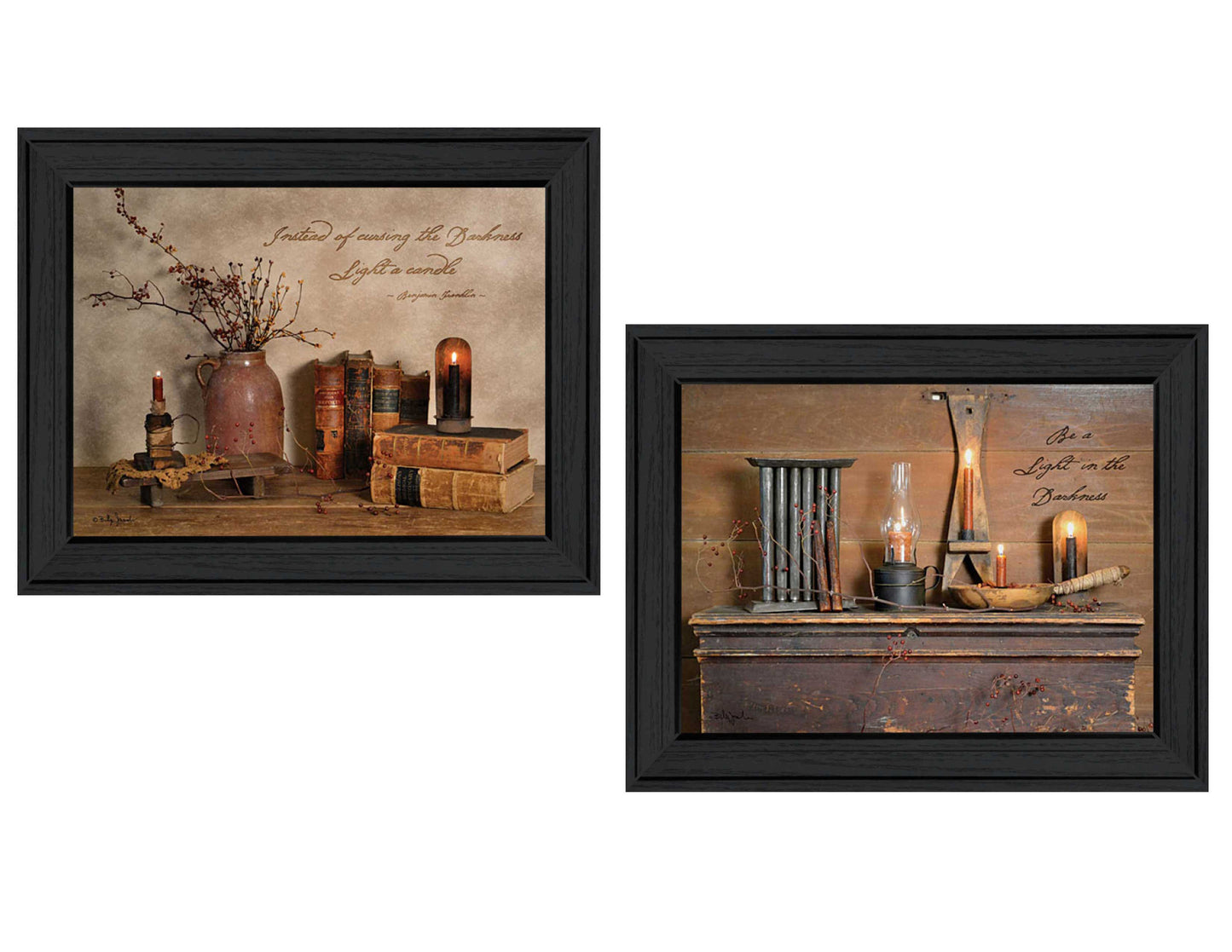 Trendy Decor 4U 'Candles' Framed Wall Art, Modern Home Decor Framed Print for Living Room, Bedroom & Farmhouse Wall Decoration by Billy Jacobs