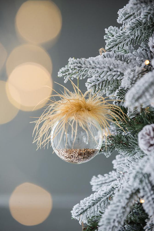 D3.9' Christmas Ball Ornaments, Glass Decorative Hanging Ball Christmas Tree Ornaments for Holiday Party Decorations, Set of 6