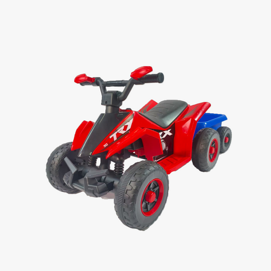 6V Battery Powered Kids Electric Vehicle, Kids Ride on ATV, 4 Wheeler Quad w/Headlights, MP3, USB, Volume Control, Large Seat, Electric Ride on Toys Best Gifts For Age 3-6 years Old  (Red)