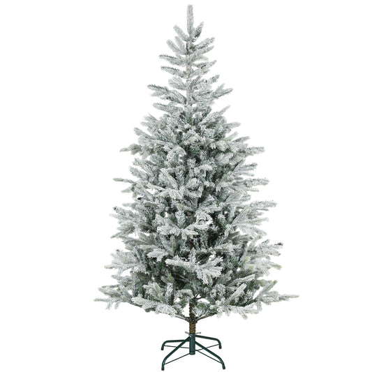 6 ft Artificial Frosted Christmas Tree with Realistic Branches