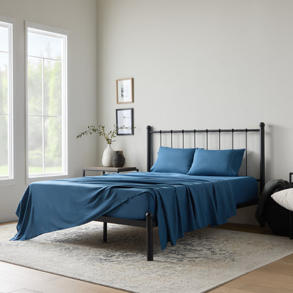 Weekender 90gsm Bamboo Sheet Set, Twin XL, Blue