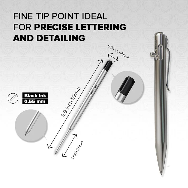 Replacement Ink Cartridge for Bolt Action Pen by Bastion®