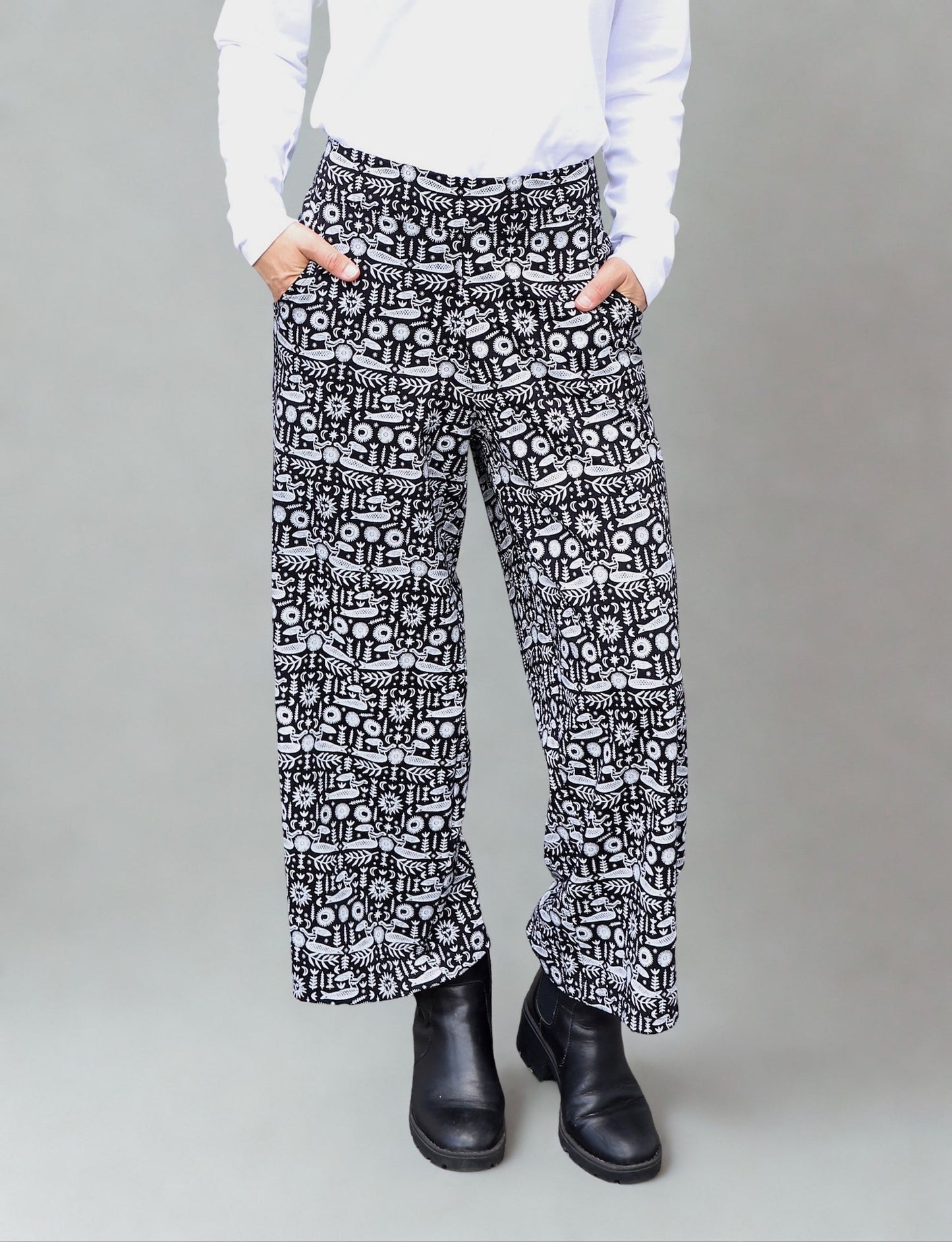 Folklore Organic Wide Leg Crop Pants