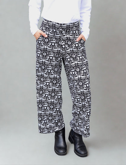 Folklore Organic Wide Leg Crop Pants