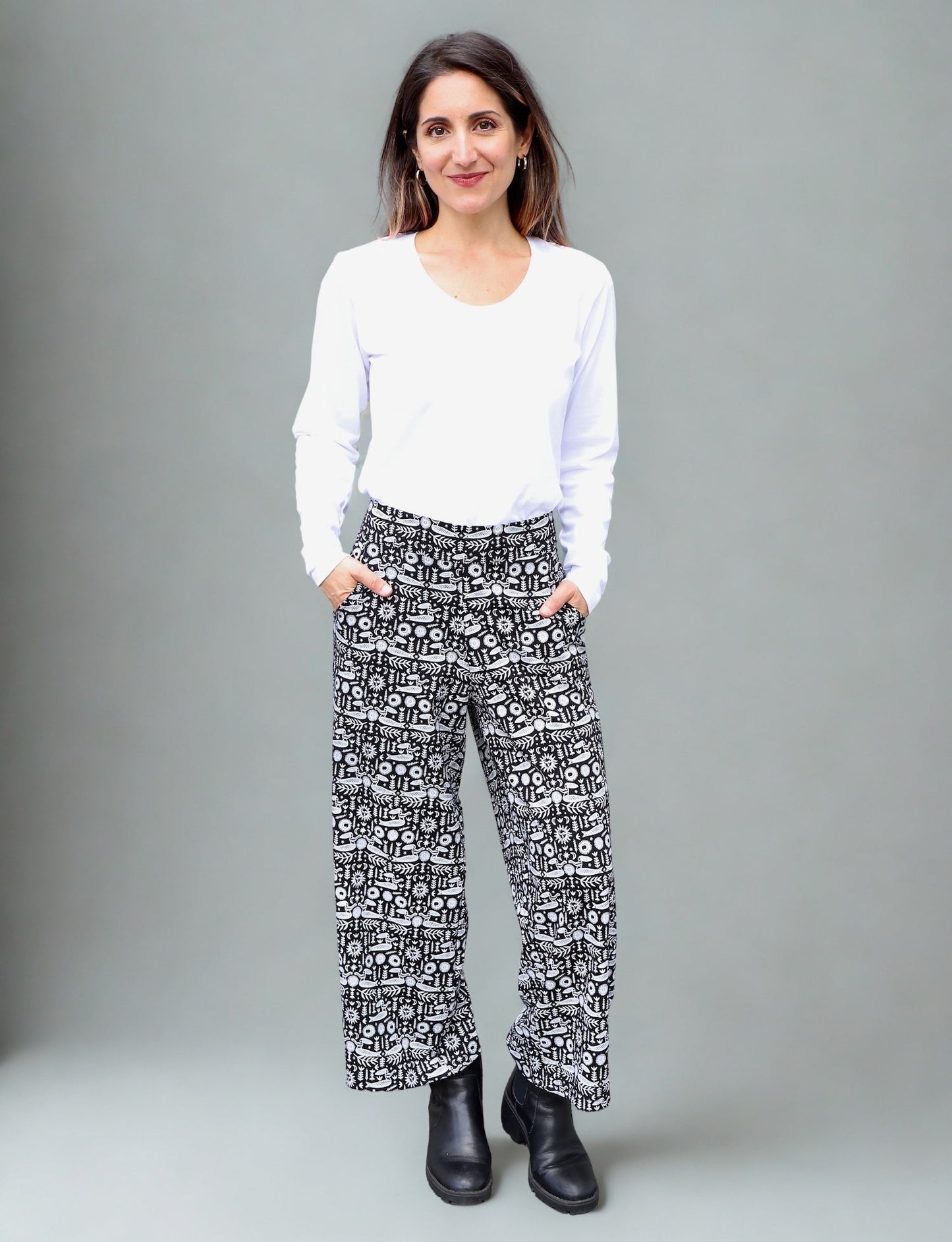 Folklore Organic Wide Leg Crop Pants