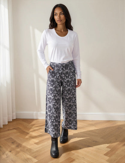 Folklore Organic Wide Leg Crop Pants