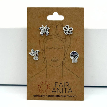 Frida Kahlo Stud Earring Set