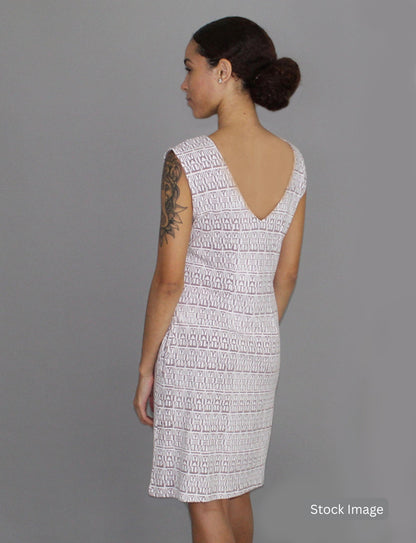 Geo Mauve Organic Dress : Pre-Loved