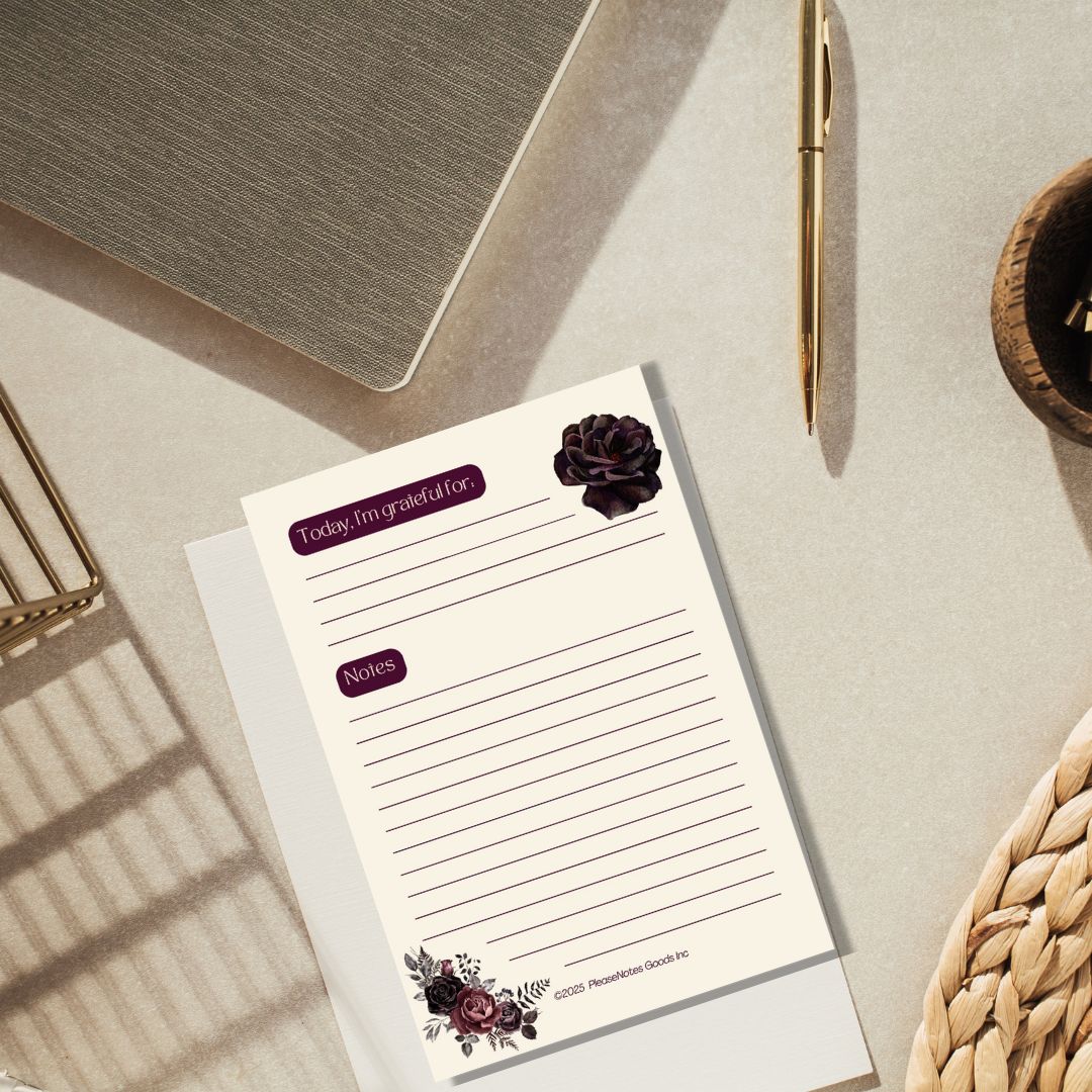 Gratitude but Make It Cute Notepad