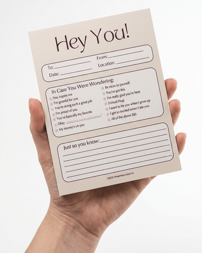 "Hey You, in Case You Were Wondering" Notepad
