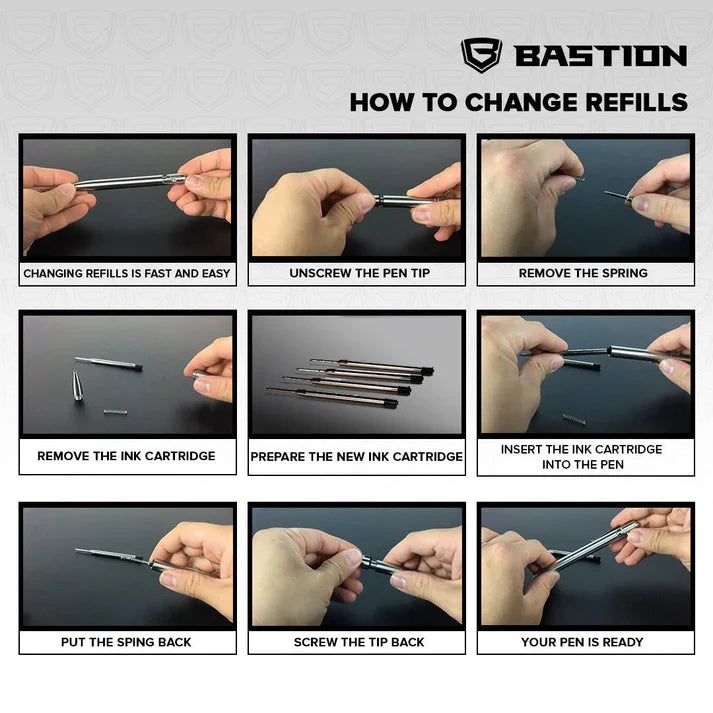 Replacement Ink Cartridge for Bolt Action Pen by Bastion®