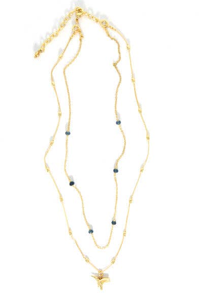 Hummingbird Lapis Convertible Necklace