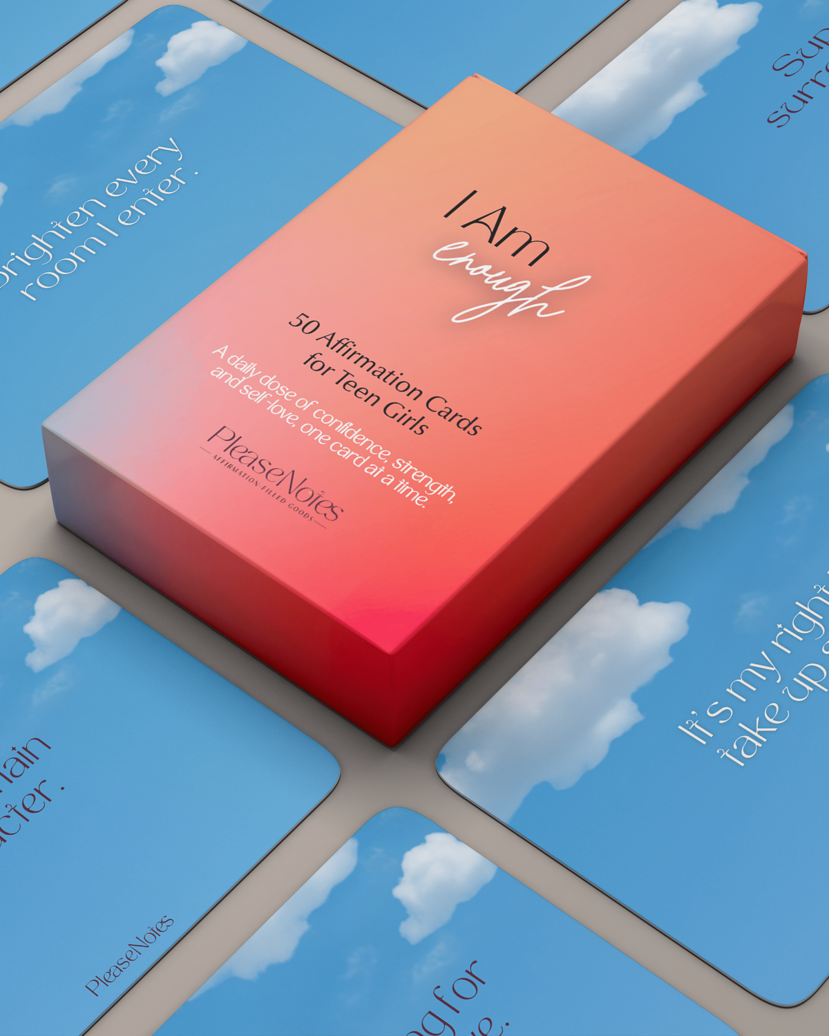 I Am Enough Affirmation Cards for Building Self Trust in Teen Girls