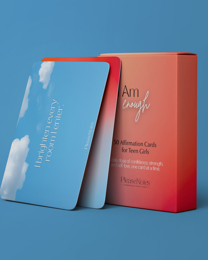 I Am Enough Affirmation Cards for Building Self Trust in Teen Girls