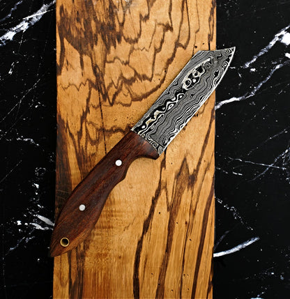 Hand Forged Damacus Steel/ Seax-Style Blade/ Bushcraft Knives / Camping Gear