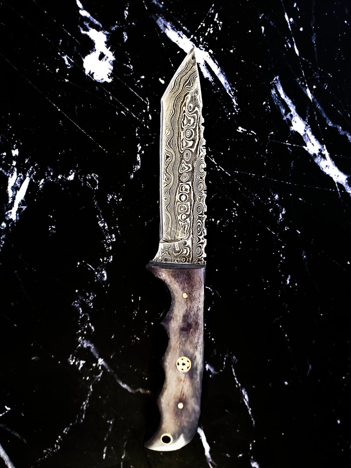 Titan Cavalry - Damascus Steel/ Tanto Point/ EDC / Tactical Blade TD-010-B