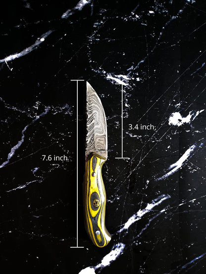 Custom Titan Pointer- Damascus Knife/ Sharp Point/ Hunting/ EDC