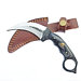 Carbon Steel Titan Raptor Ring Skinner - Curved Fixed Blade Hunting Knife TC-041