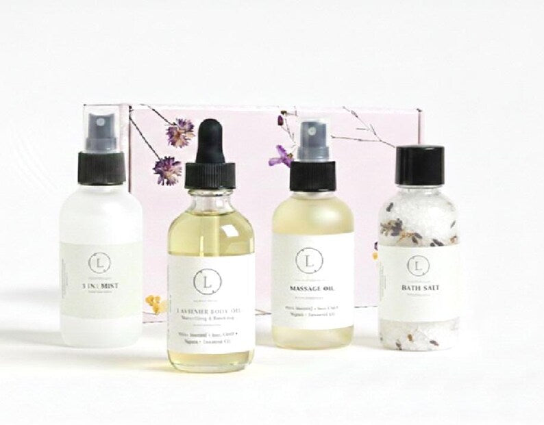 Natural Spa Gift Box – 4-Piece Aromatherapy Wellness Set