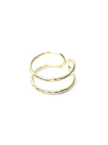 Illusion Brass Adjustable Ring