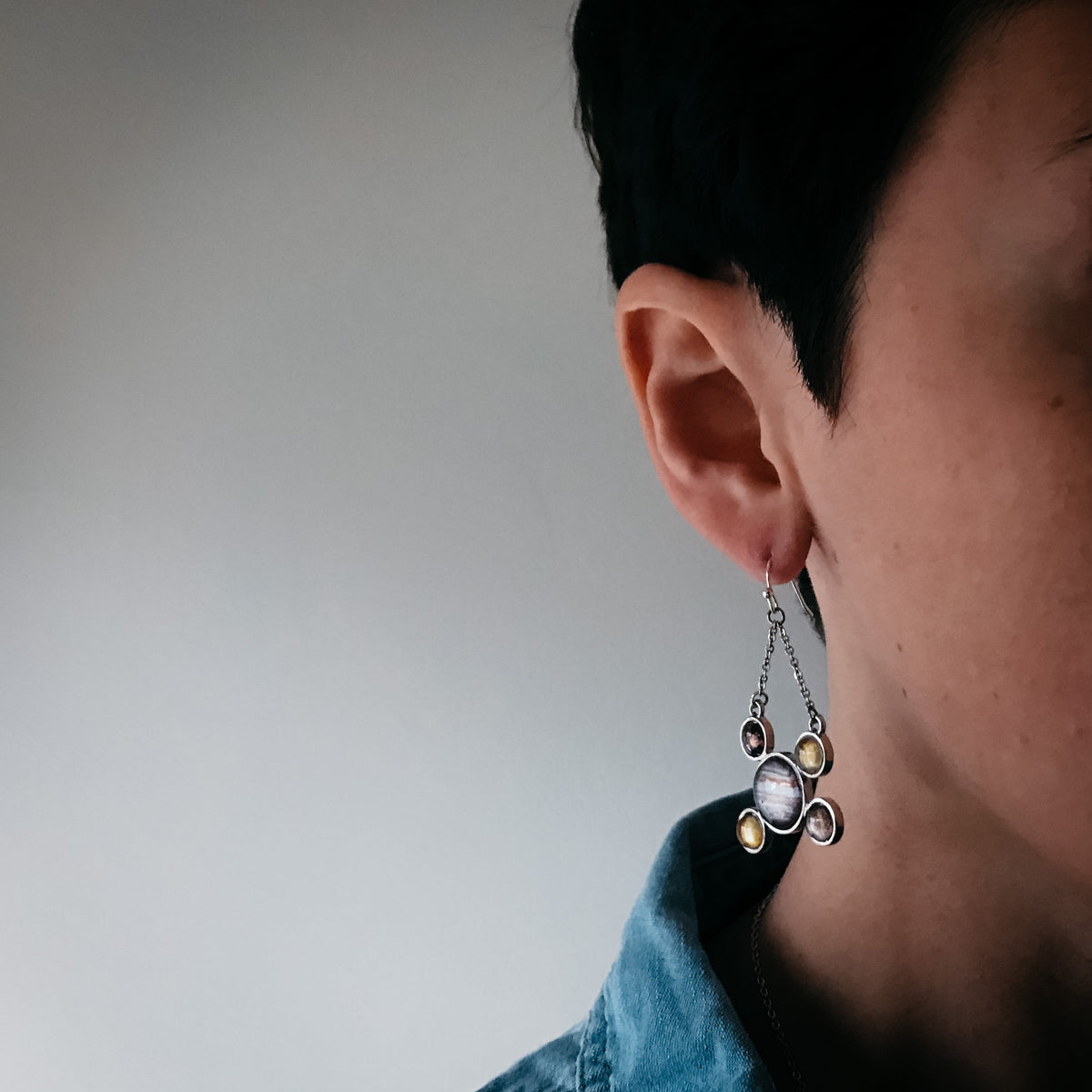 CLEARANCE Jupiter and Galilean Moons Dangle Earrings