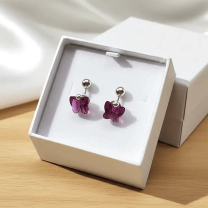 Handmade 5mm Spiral Butterfly Earring Studs