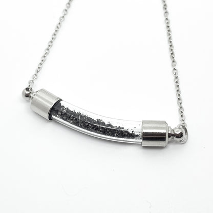 Stardust Vial Specimen Necklace With Meteorite