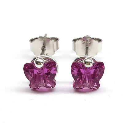Handmade 5mm Spiral Butterfly Earring Studs