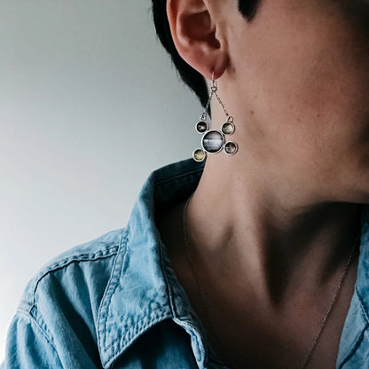 CLEARANCE Jupiter and Galilean Moons Dangle Earrings