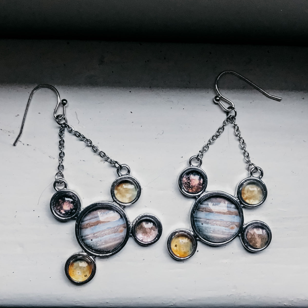CLEARANCE Jupiter and Galilean Moons Dangle Earrings